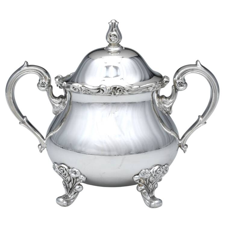 American Rose (Silverplate, Holloware) Sugar Bowl & Lid