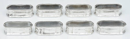 Chippendale (Silverplate, Hollowware, Four Toe) Napkin Ring - Set of 8