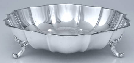 Silverplate Hollowware Footed Round Vegetable Bowl