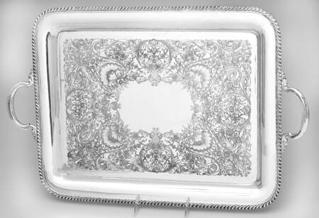 Silverplate Hollowware 18" Waiter Tray
