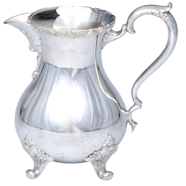 Silverplate Hollowware Ice Lip Water Pitcher