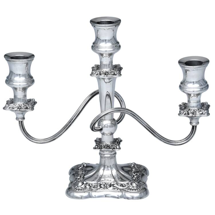 Rococo (Silverplate, Hollowware) Medium 3-Light Candelabra