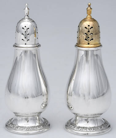 Prelude-Plain (Sterling Hollowware) Salt and Pepper Set