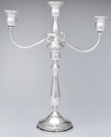 Prelude-Plain (Sterling Hollowware) Weighted 3 Light Candelabra