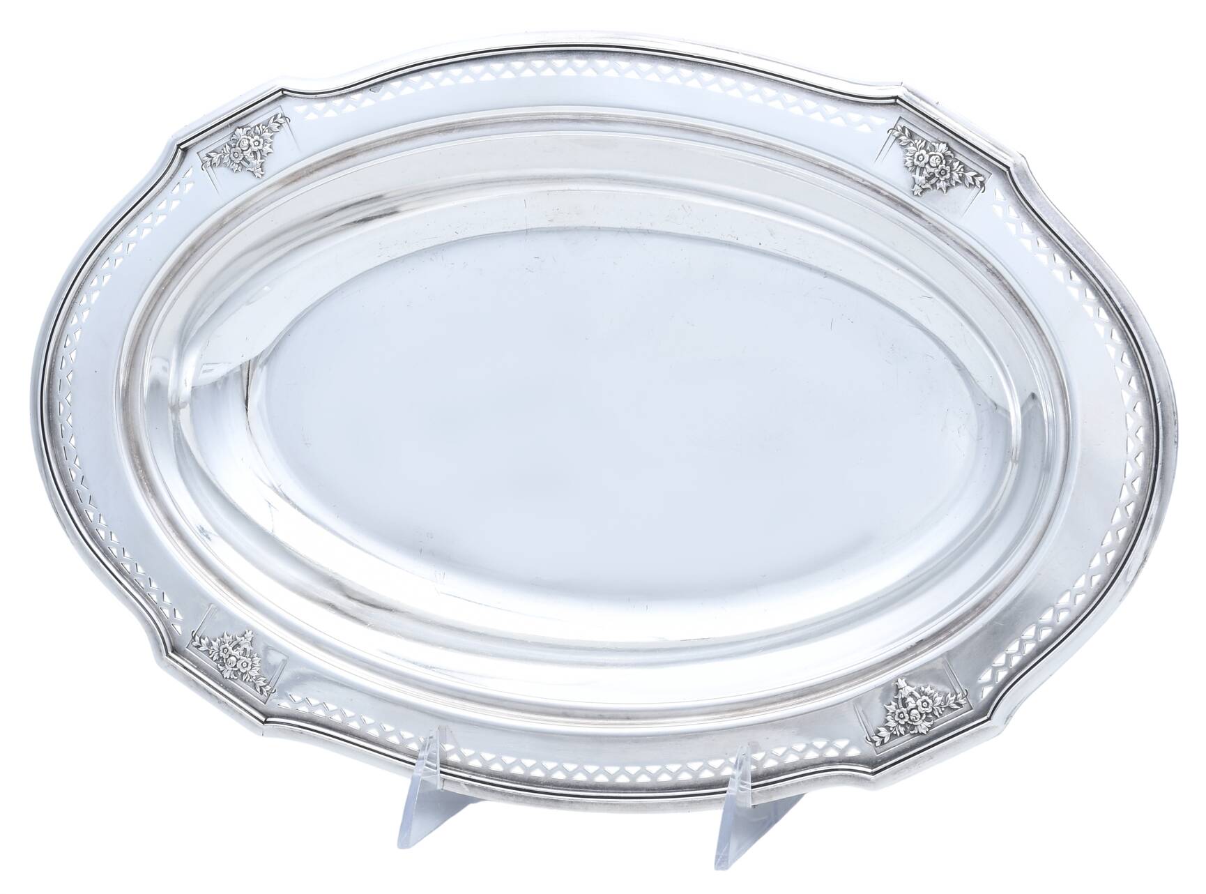 Ambassador (Silverplate, Hollowware) Double Vegetable Bowl, No Lid