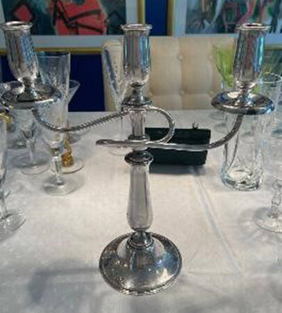 Springtime (Silverplate, Hollowware) 13" 3 Light Candelabra