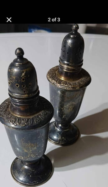 Springtime (Sterling, 1935, Hollowware) Weighted Salt and Pepper Set