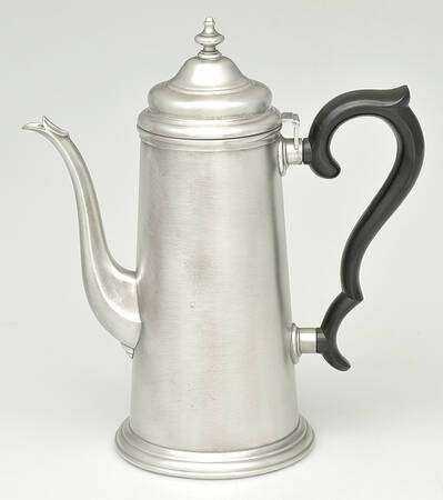 27803 (Pewter, Hollowware) Black Handle Coffee Pot