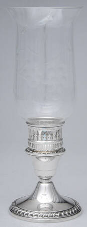 1901 (Sterling, Hollowware) Hurricane Lamp and Globe