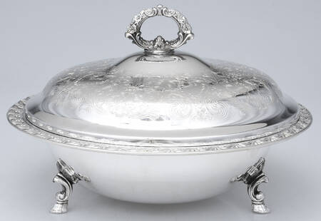 713 (Silverplate, Hollowware) 1.5 Qt Round Covered Casserole W/No Liner