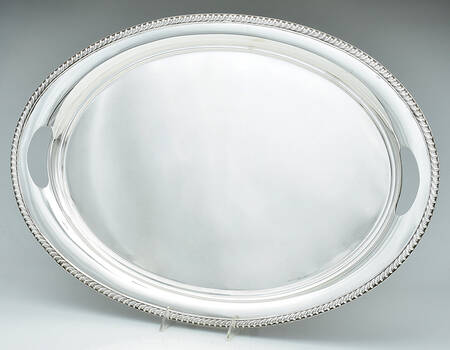 English Gadroon (Sterling, Hollowware) Large Waiter Tray