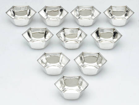 73 (Sterling, Hollowware) Individual Open Salts - Set of 10