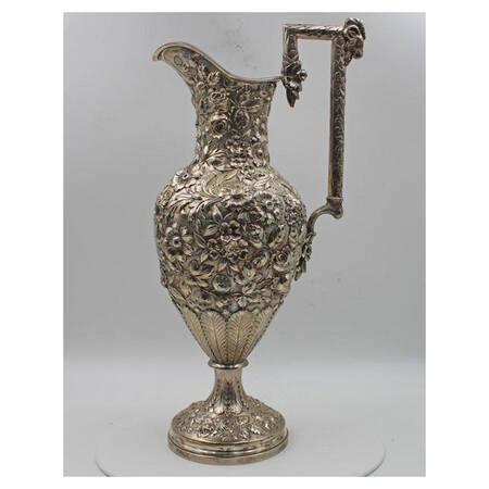 Repousse (Sterling, Hollowware) Footed Ewer/Pitcher
