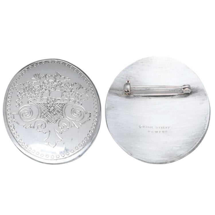 Pewter Hollowware Brooch