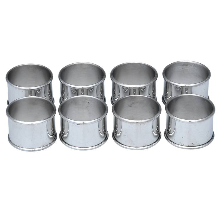 Pewter Hollowware Napkin Ring - Set of 8
