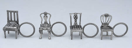 Williamsburg (Pewter, Hollowware) Napkin Ring - Set of 4 (NRM1 to NRM4)