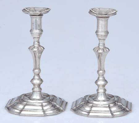 Williamsburg (Pewter, Hollowware) Pair of 5" Candlesticks