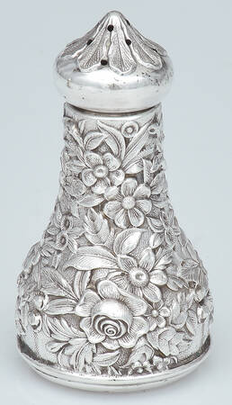 Repousse-Full Chased-Hand Chased Salt Shaker