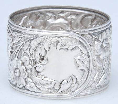 Repousse-Full Chased-Hand Chased Napkin Ring