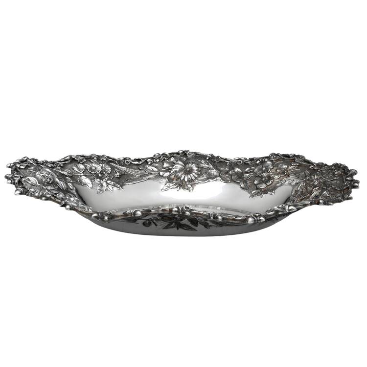 Repousse-Full Chased-Hand Chased 11" Oval Vegetable Bowl