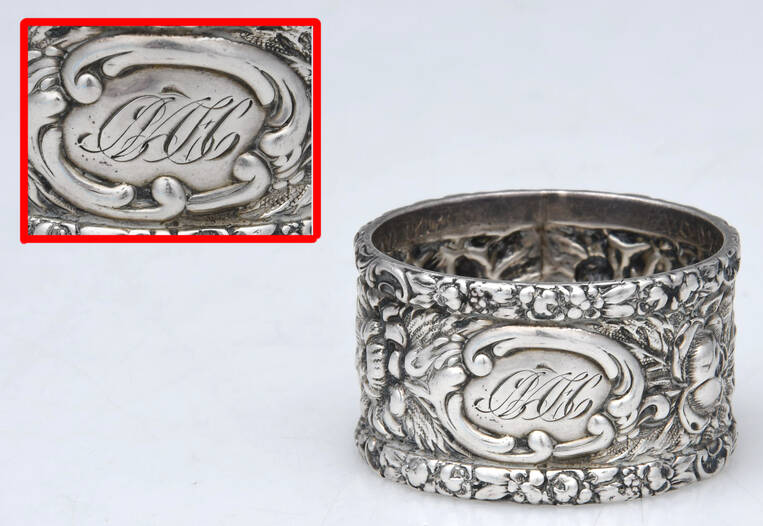 Stieff Rose (Sterling, 1892, Hollowware) Round Napkin Ring