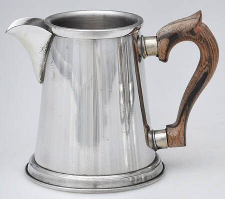 Colonial (Pewter, Hollowware) Creamer with Brown Handle