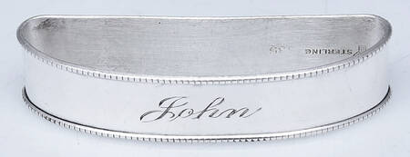 Sterling Hollowware Oblong Napkin Ring