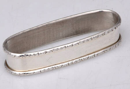 William & Mary (Sterling, Hollowware)  Oblong Napkin Ring