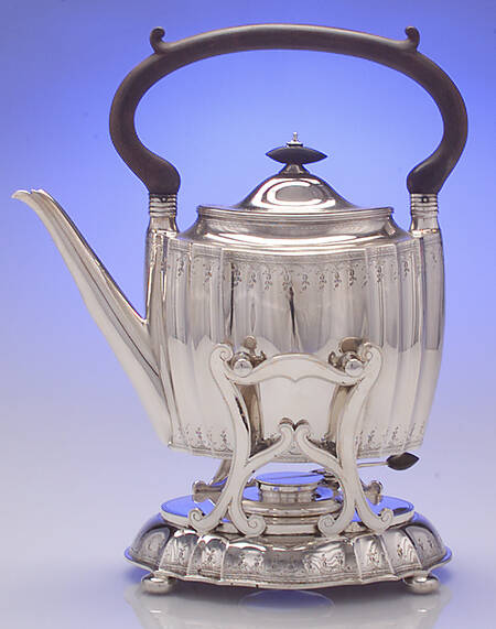 01090 (Sterling, Hollowware) Kettle, Stand & Burner