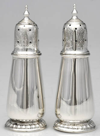 1100 (Sterling, Hollowware) Salt & Pepper Set