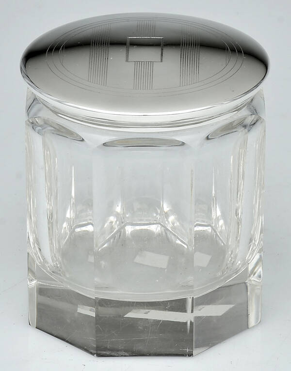 Silverplate Hollowware Silverplate Lid Crystal Bowl Vanity Jar