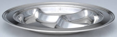 Silverplate Hollowware 3 Part Divided Server