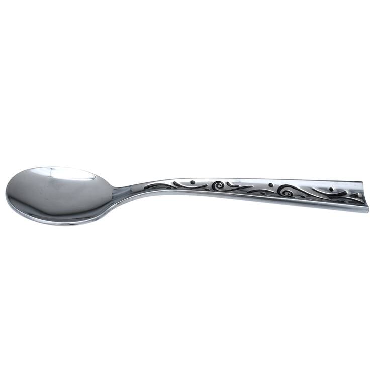 Spyro Black (Hollowware, Metalware) Solid Salad Serving Spoon