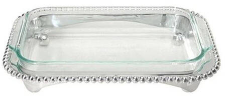 String of Pearls (Aluminum, Hollowware) 14" Rectangular Casserole Holder