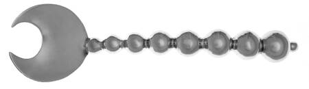 String of Pearls (Aluminum, Hollowware) Solid Salad Serving Fork