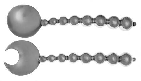 String of Pearls (Aluminum, Hollowware) (2 Pc) Solid Salad Set