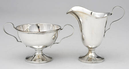 1050 (Sterling, Hollowware Mini Creamer and Open Sugar Set