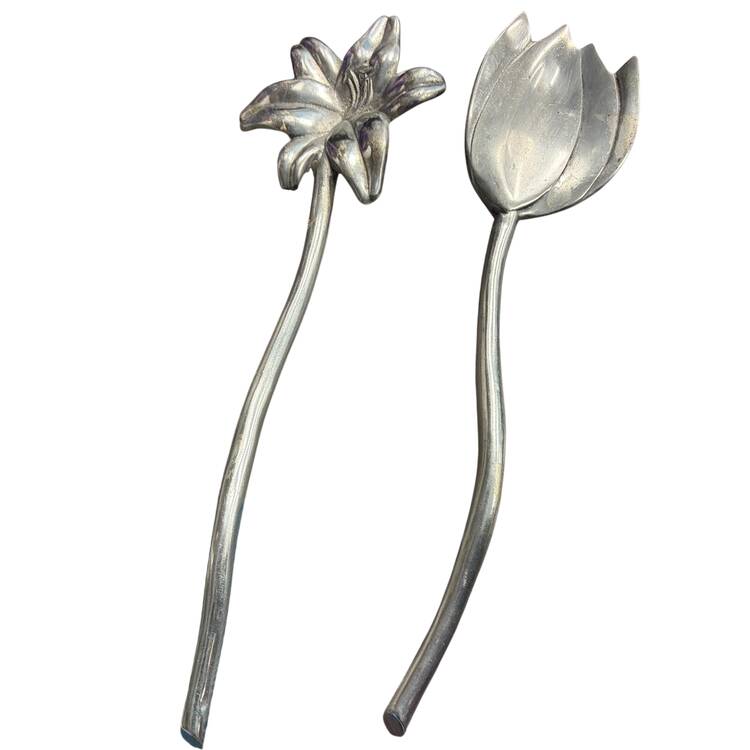Gregarious Garden (Aluminum, Hollowware) Solid Salad Serving Spoon