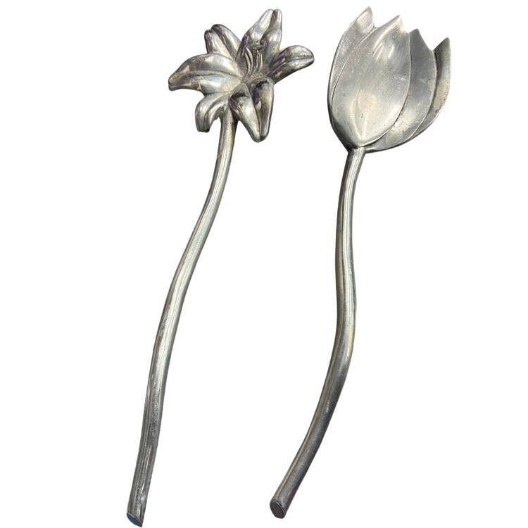 Gregarious Garden (Aluminum, Hollowware) Solid Salad Serving Fork