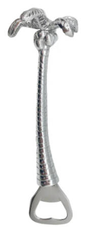 Palmy Nights (Aluminum, Hollowware) Bottle Opener with Stainless Bowl