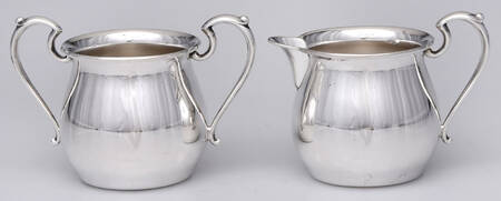 477 (Sterling, Hollowware) Mini Creamer and Open Sugar Set