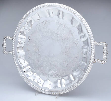 MVN1 (Silverplate, Hollowware) Small Silverplate Waiter Tray