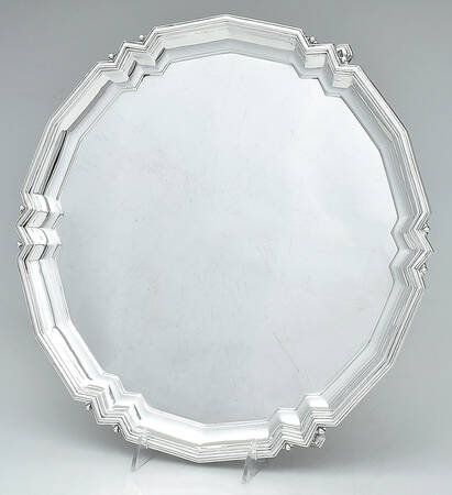 W22782 (Silverplate, Hollowware) 14" Round Footed Tray
