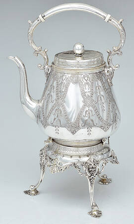 W7896 (Silverplate, Hollowware) Kettle, Stand & Burner