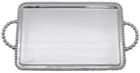 Beaded 15" Handled Rectangular Tray