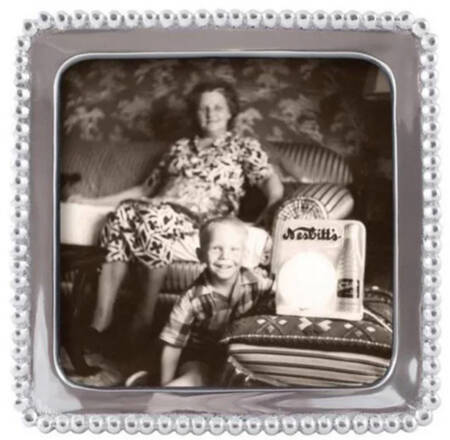 Beaded Frame-Holds 5" X 5" Picture