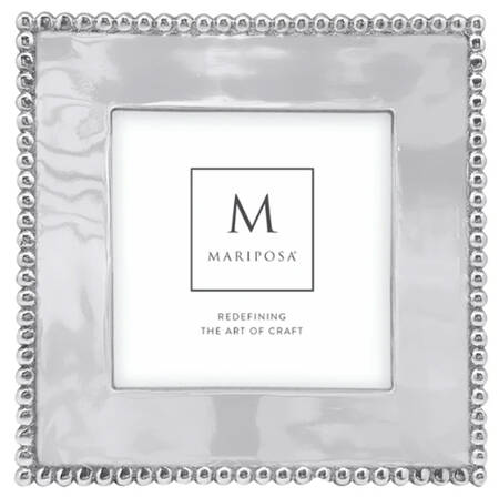 Beaded Frame-Holds 4" X 4" Picture