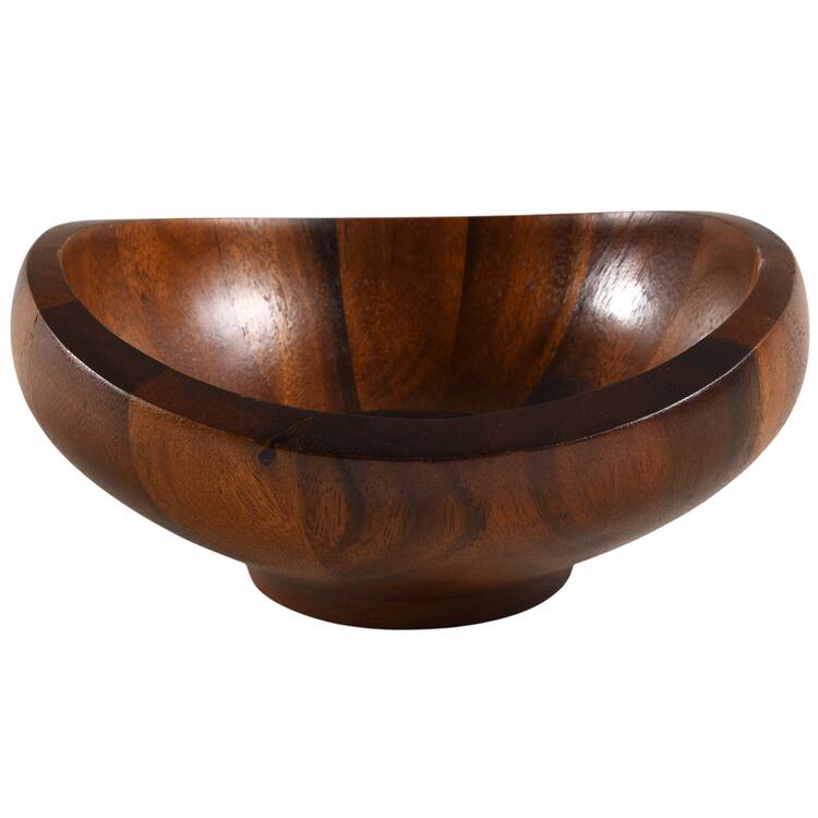 Butterfly (Hollowware, Metal) Individual Wood Salad Bowl