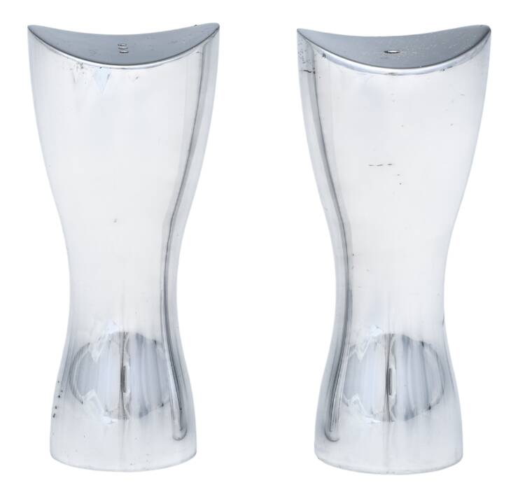 Flare (Hollowware, Metal) Salt and Pepper Set