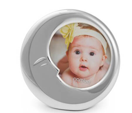 Baby Nambe (Hollowware, Metal) Moon Frame Holds 4" X 4" Picture